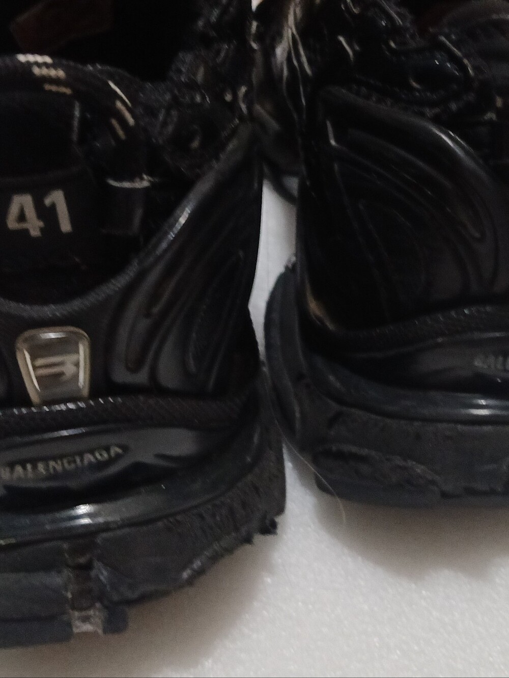 Balenciaga Black Chunky Lace-Up Sneakers - Picture 2 of 5